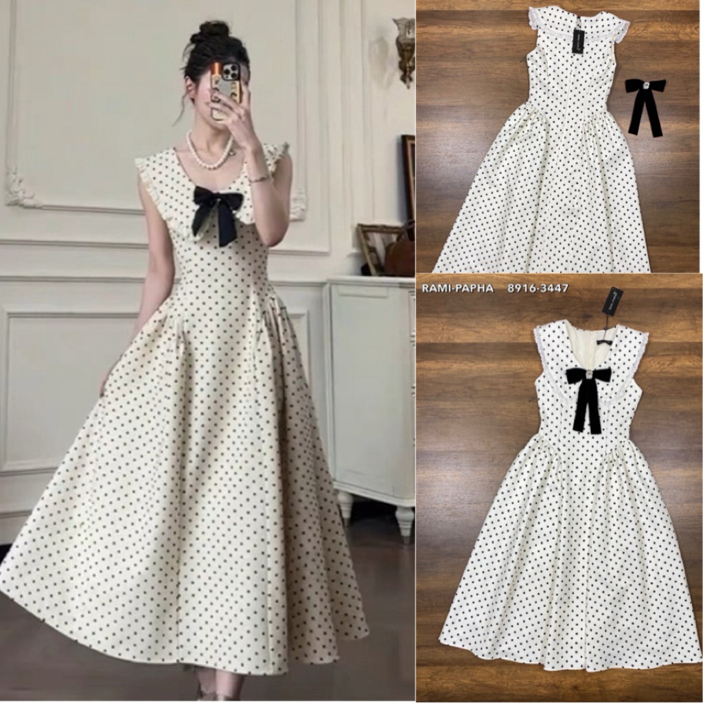 Polkadot Dress เดรสตัวยาวลายจุดน่ารักมาก
