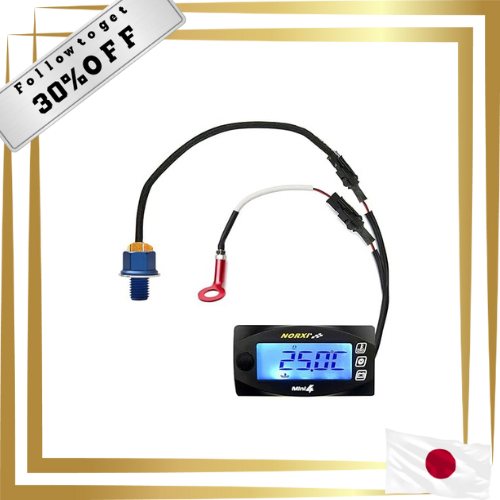 NORXI Mini4 4-in-1 Multifunction Motorcycle Digital Gauge (Switchable to 4 Displays: Cylinder Head T