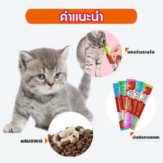 30 แถม 30🔥ขนมแมวเลีย อาหารแมว ขนมขบเคี้ยวแมว ขนมขบเคี้ยวแมว อาหารเปียกสำหรับแมว ขนมขบเคี้ยวเพื่อสุขภาพ（60ซอง）