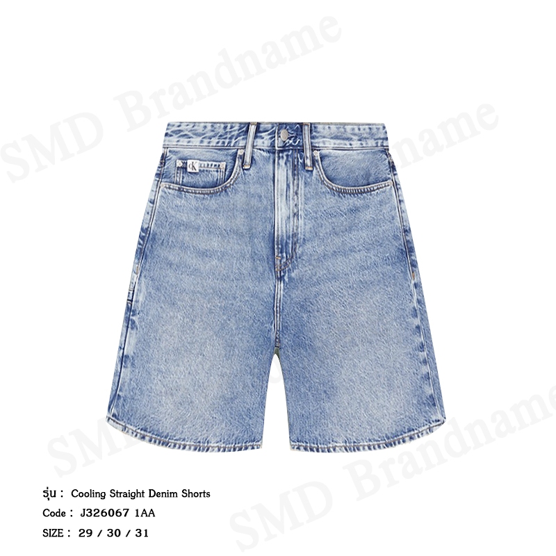 Calvin Klein Jeans กางเกงยีนส์ขาสั้น รุ่น Cooling Straight Denim Shorts Code: J326067 1AA