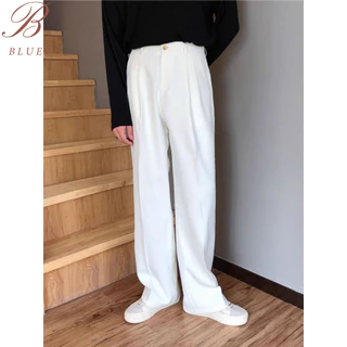 B BLUES กางเกงสแล็กผู้ชาย เอวสูง ขาตรง พื้นฐานที่ต้องมี! ผ้าสวมใส่สบาย ใส่ทำงาน เที่ยวหรือชีวิตประจำวันก็ได้ ลดราคาพิ!