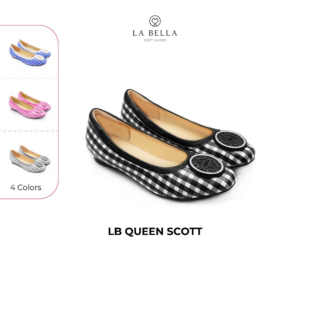 LA BELLA รองเท้าคัชชูหนังแกะ รุ่น LB QUEEN SCOTT 4 สี