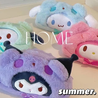 Sanrio กระเป๋าดินสอคุโรมิ ซานริโอ้ ดีไซน์ขนปุกปุย กระเป๋าเครื่องเขียนนักเรียนน่ารัก สินค้ามีพร้อมส่ง