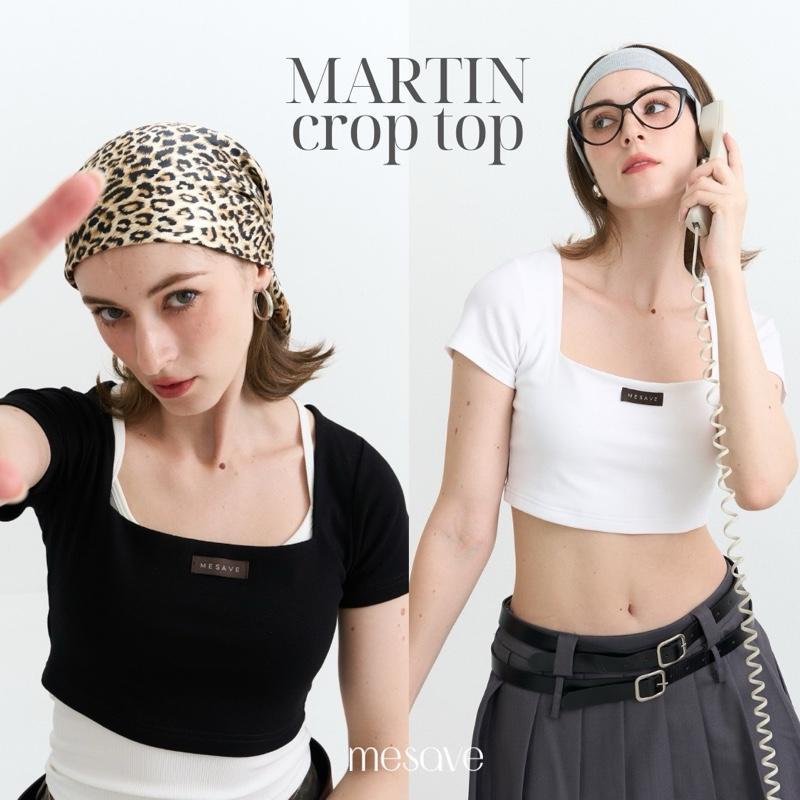 (13สี 4ไซส์) MARTIN CROP TOP เสื้อยืดครอปคอเหลี่ยม รุ่น T106 - Mesave