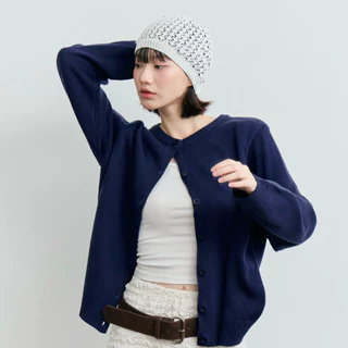 Anya cardigan เรียบ คาร์ดิแกน ไหมพรม คอกลม oversize plussize ยืดเยอะ ตัวสั้น