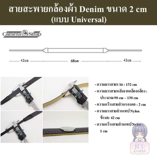 SHETU Denim Camera Strap สายสะพายกล้องผ้า Denim / SHETU denim camera strap universal type / สายคล้องกล้อง ผ้าเดนิม