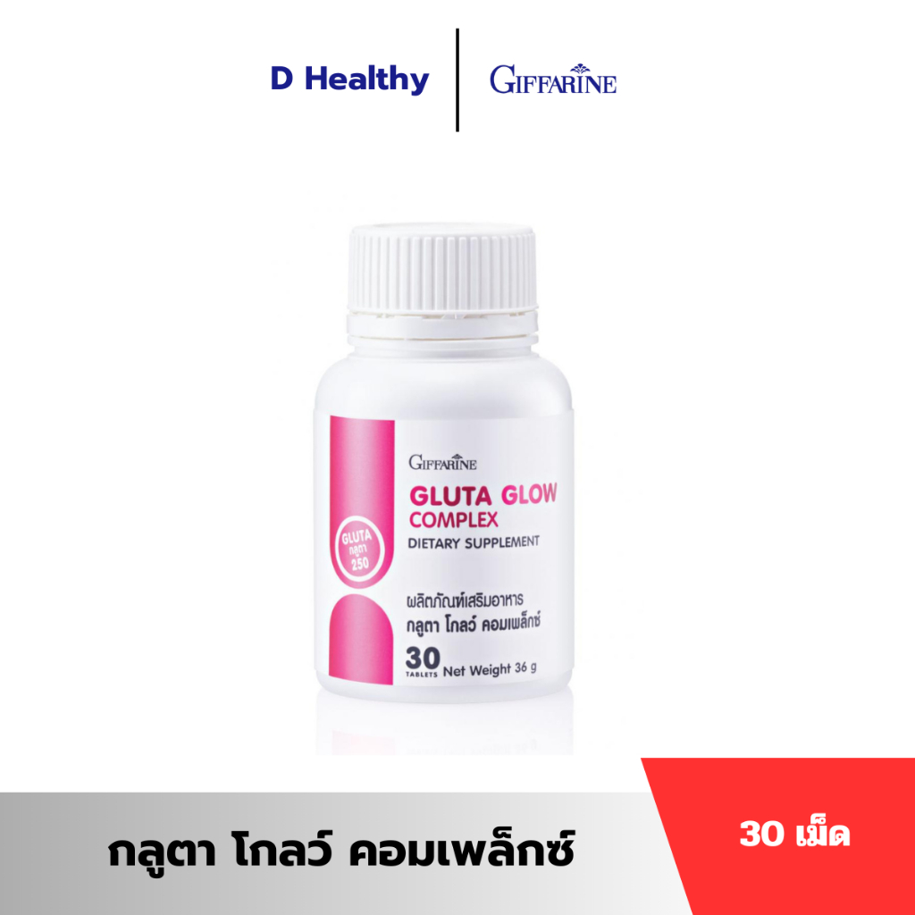 กลูตา โกลว์ คอมเพล็กซ์ เปิดสวิตซ์ผิวสวยด้วย Gluta Max Dose แอล-กลูตาไธโอน 250 มก. เข้มข้นขั้นสุด