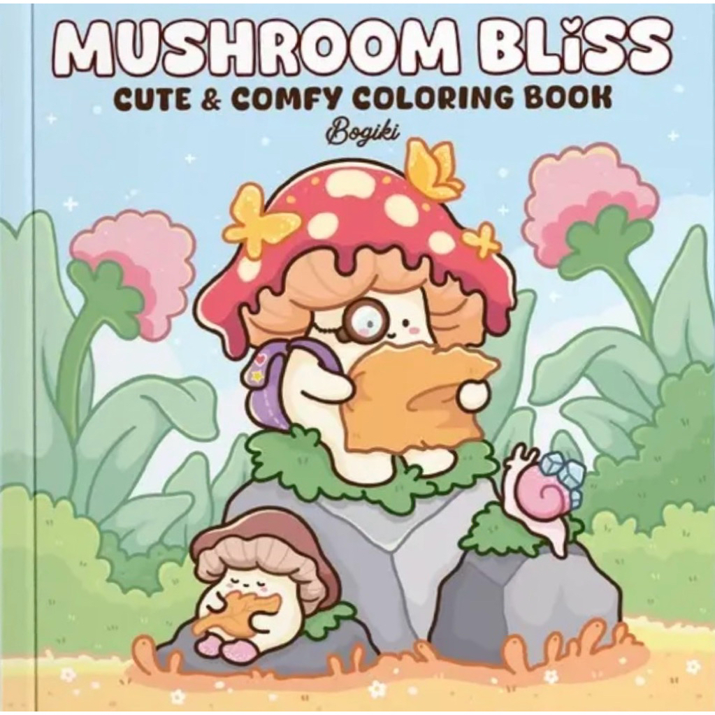 สมุดภาพระบายสีMushroom bliss พร้อมส่งในไทย🇹🇭
