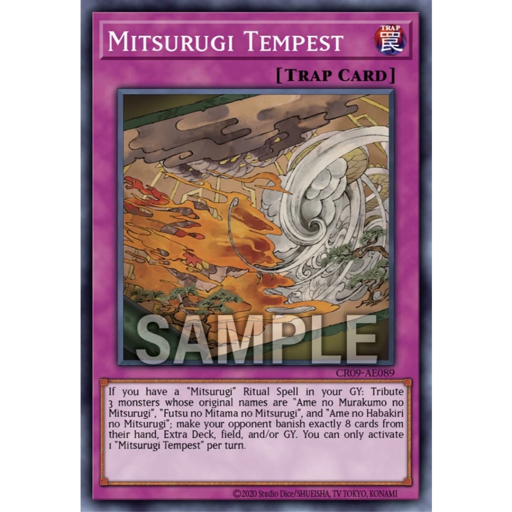 Yugioh Asia-Eng [CR09-AE089] Mitsurugi Tempest (Common) การ์ดยูกิแท้ถูกลิขสิทธิ์