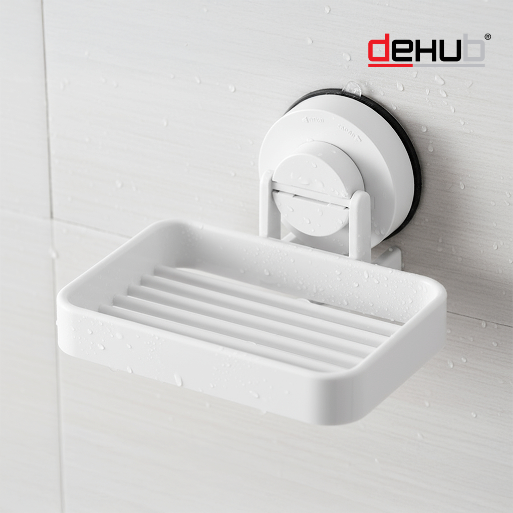 DeHUB Thailand ที่วางสบู่ ติดผนังไม่ต้องเจาะ DeHUB Soap Rack R - S60 ตัวล็อคสูญญากาศ