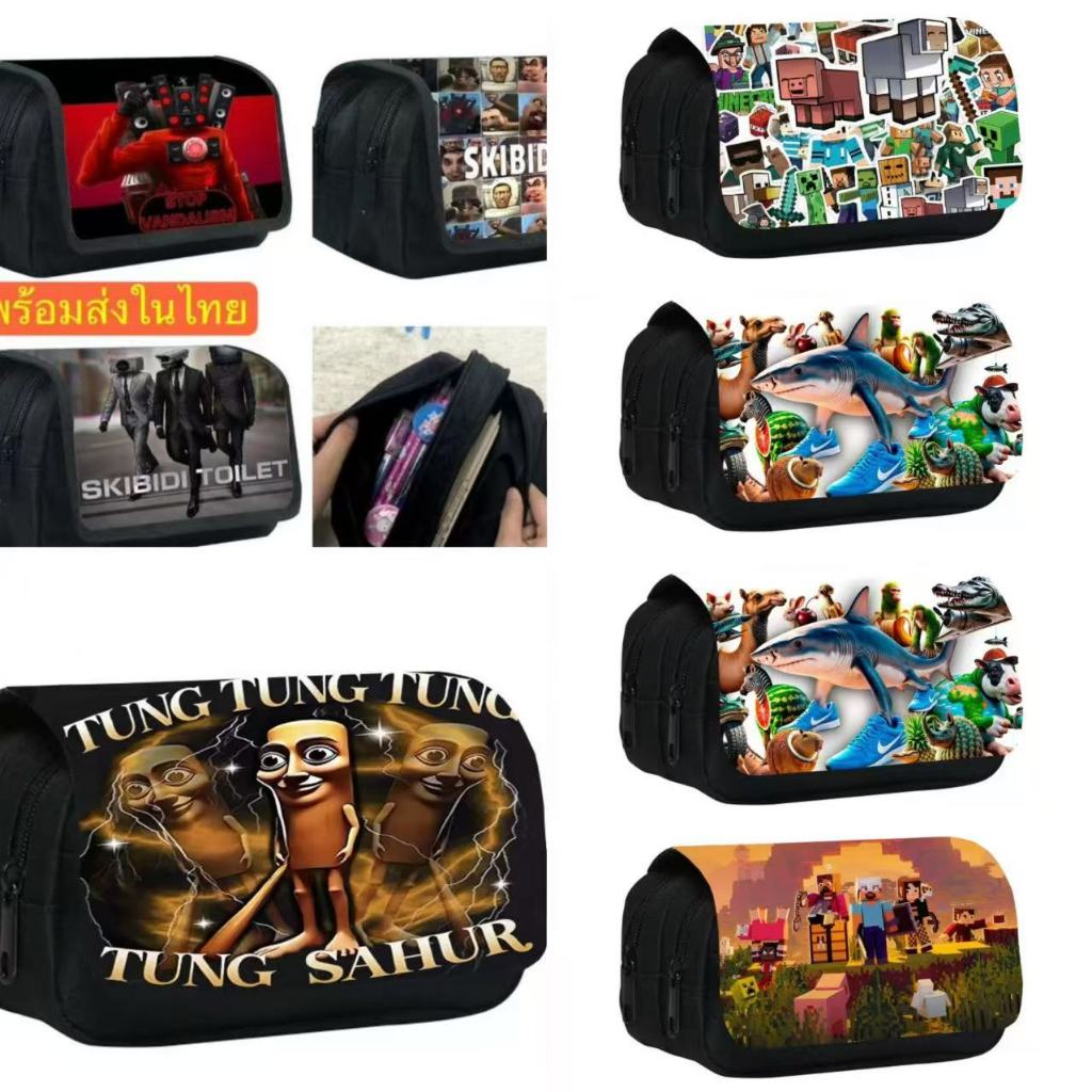 กระเป๋าดินสอ ลายเกม Skibidi สําหรับใส่เครื่องเขียน7711