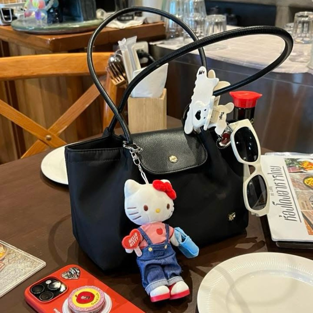 New collection SS2025 รุ่น Liya กระเป๋าแบรนด์โพนี่ Ponytwentyeight ผ้าไนลอน สีดำ อะไหล่ทอง