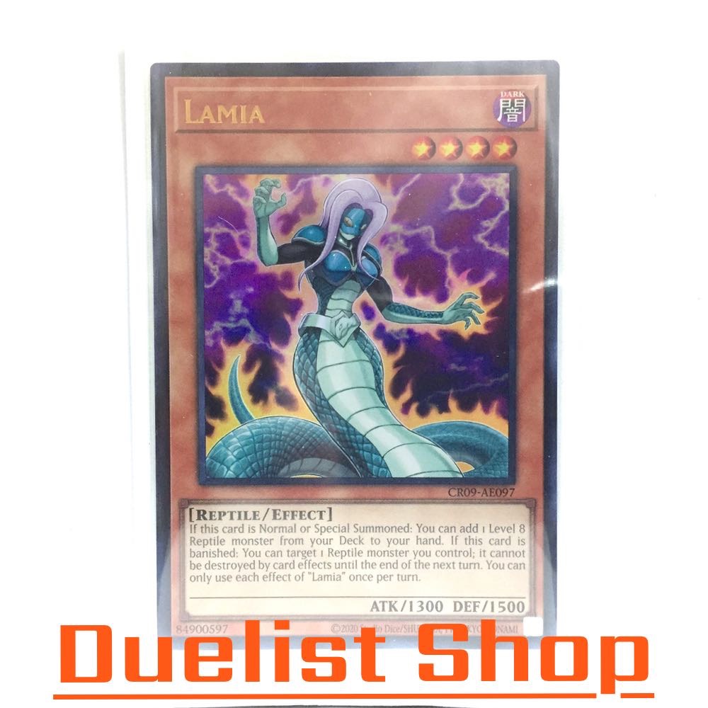 Lamia (UR) Monster Dark Level4 [Reptile/Effect] ชุด CR09-AE097 การ์ดยูกิโอ (Yu-Gi-Oh!) OCG Asia EN