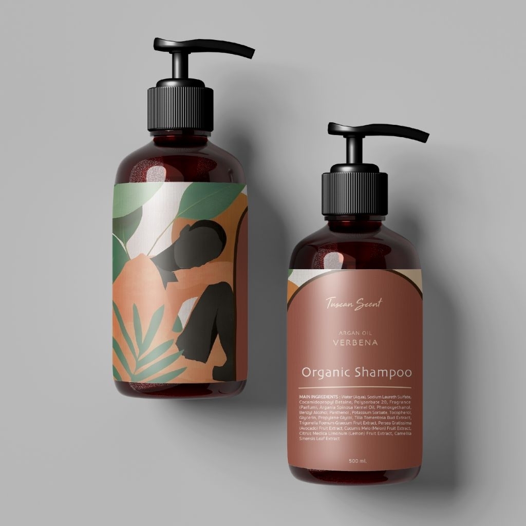 (New Product) TUSCAN SCENT ARGAN OIL ORGANIC VERBENA 500 ml(Shampoo,Conditioner,Body wash,Body lotio