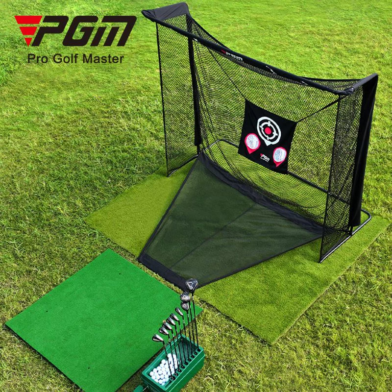 ชุดตาข่ายซ้อมกอล์ฟ (ไม่รวมพรม) PGM ขนาด 2.5x2.5 M (LXW031) golf hitting net ทนทานต่อการใช้งาน