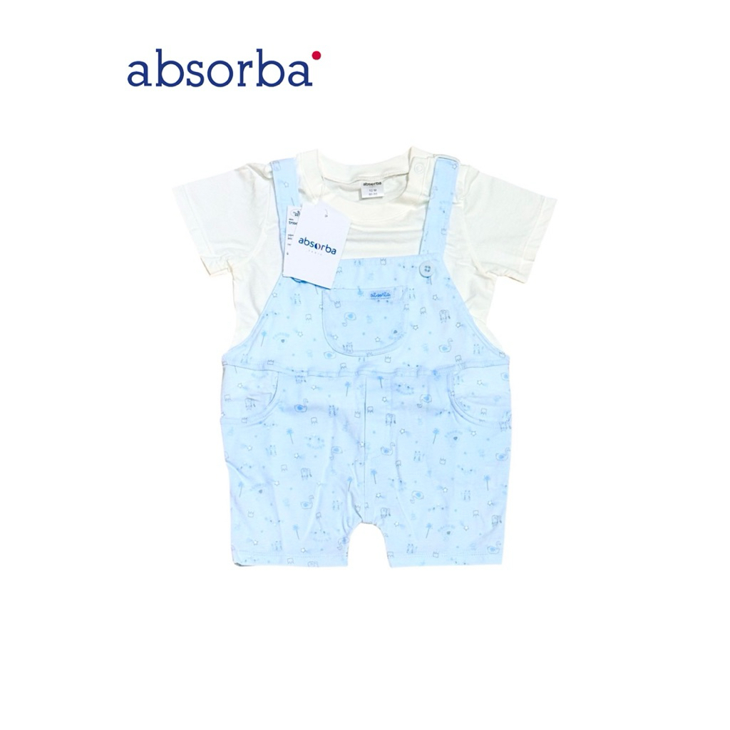 Absorba New Collection แอ๊บซอร์บา ชุดหมีบอดี้สูท ลายใหม่ ลูกชาย สำหรับเด็ก Size 6เดือน,12เดือน,24เดือน