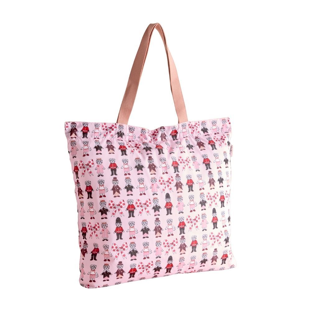 Cath Kidston Female Large Foldaway Tote London Dogs Pink