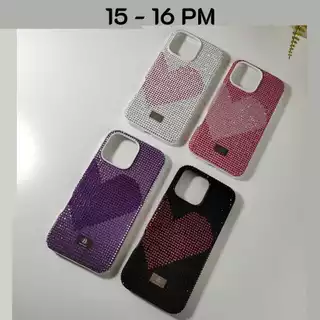 เคสใช้สำหรับไอโฟน 17/ 16 / 15 / 14 / โปร / โปรแมกซ์ Case MEEPHONE Lucian Glitter เคสเพชร หัวใจ (THพร้อมส่ง)