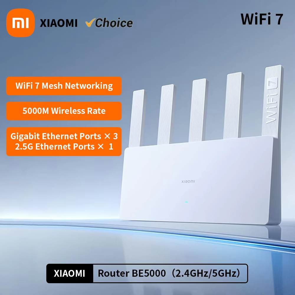 Xiaomi Router BE5000 เราเตอร์ I WiFi 7 Router WiFi I 5000Mbps ความเร็วไร้สาย I NFC เชื่อมต่อ Wi-Fi เ