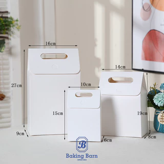 Baking barn (10 ชิ้น/แพ็ค) ถุงของขวัญ ถุงกระดาษคราฟท์ มีหน้าต่าง gift bag