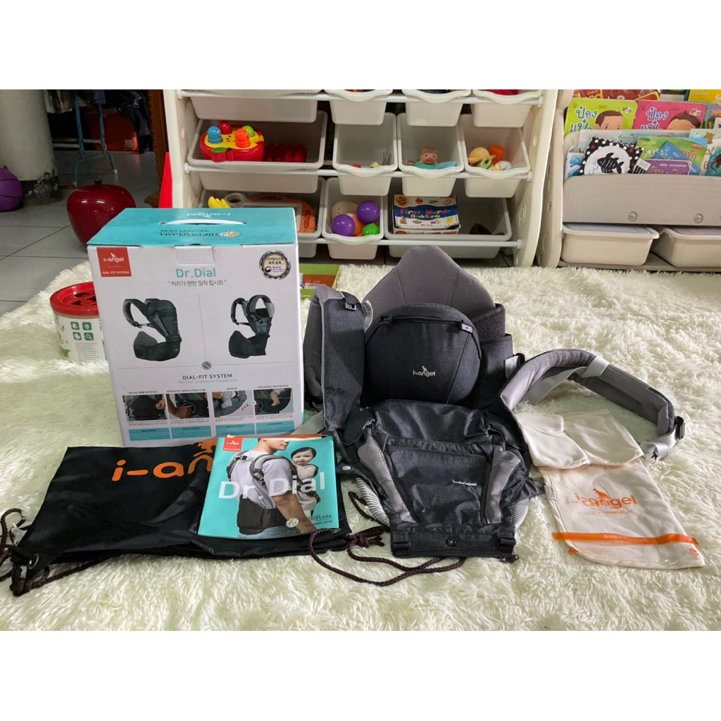 [มือสอง] เป้อุ้มเด็ก i-angel รุ่น Dr.Dial Hipseat Carrier สี Dark Gray