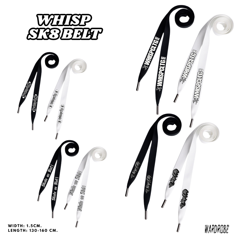 Whisp Skate Belt V.2 เข็มขัดเชือก / เชือกรัดเอว  เชือกกว้าง 1.5 ซม. ปลายโลหะ (2)