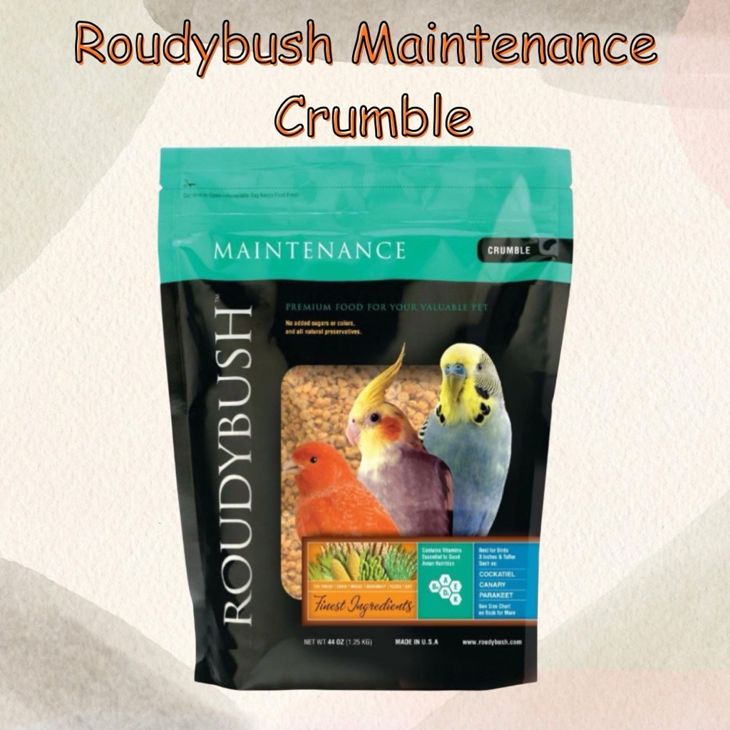 Roudybush Maintenance Crumble อาหารนกรูดี้บุช ถุงขนาด 1.25 kg