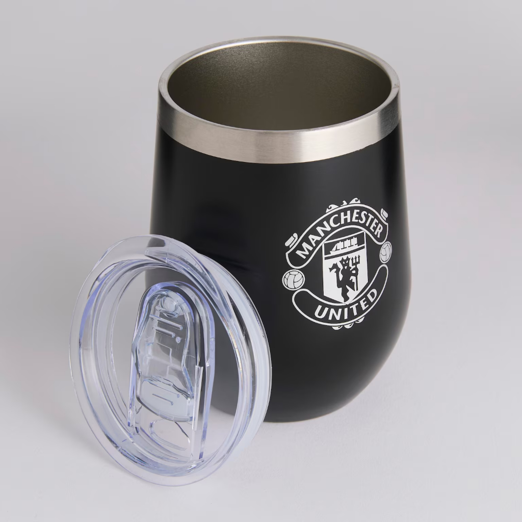 แก้วเมทาลิค สีดำ แท้ 100% Manchester United Metallic Crest Travel Cup Black