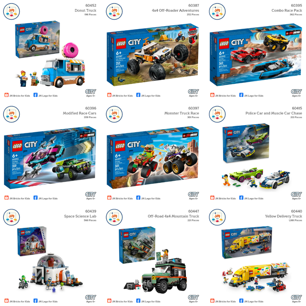 LEGO City 60339 60340 60359 60361 60387 60388 60395 60396 60397 60415 60417 60439 60440 60447 60452