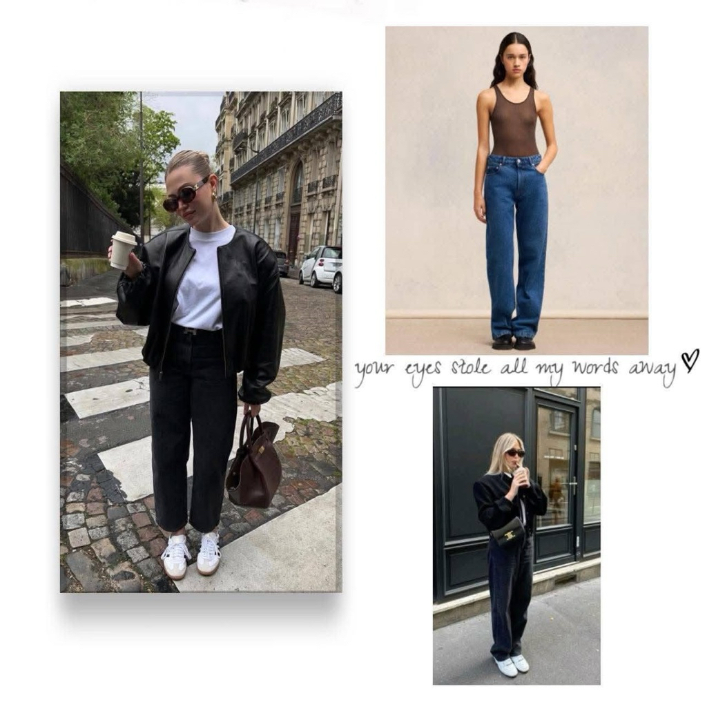 🛍️พร้อมส่งค่ะ🛍️ กางเกงยีนส์ขายาว อา-มี Jeans High-Rise Straight-Leg Jeans เข้าใหม่ มี 2 สี