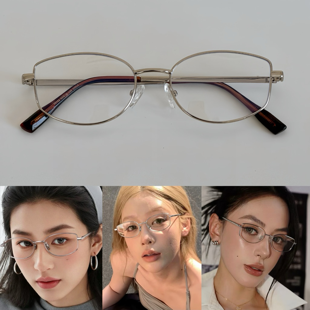 แว่นกรองแสงสีฟ้าสไตล์เกาหลี รุ่น 𝐀𝐄𝐑𝐎. 𝐅𝐑𝐄𝐄 𝐁𝐎𝐗