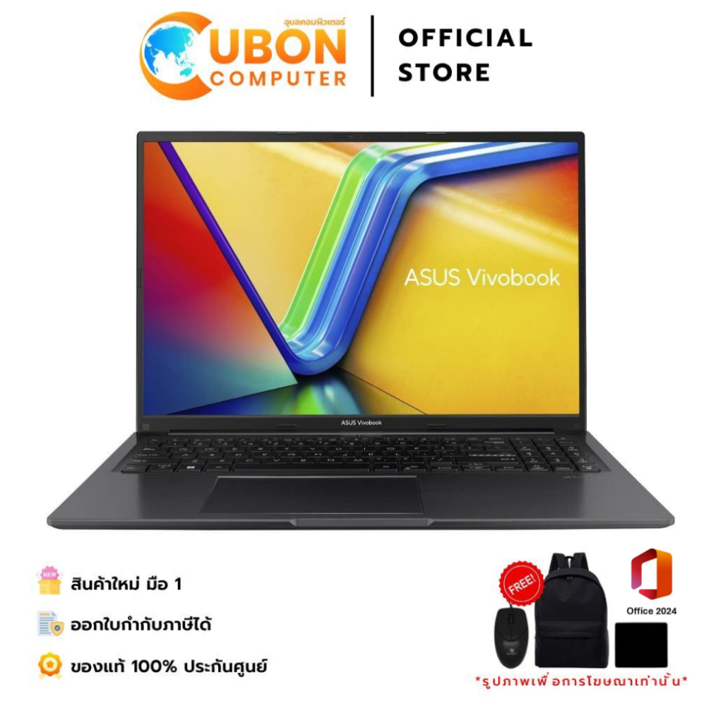 ASUS VIVOBOOK 16 X1605VA-MB1510WA (โน้ตบุ๊ค) INTEL CORE I5-13420H / 16GB / 512GB / WIN11+OFF / ประกั