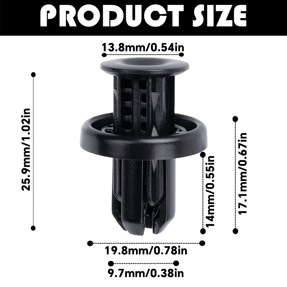 （50ชิ้น）Hondaหมุดพลาสติกรถยนต์  รถยึดสกรู หมุดยึดกันชน Hondaหมุดพลาสติกขนาดรู 10มม  สำหรับรถยนต์ HONDA และรุ่นที่รูพุก - รูปที่ 2