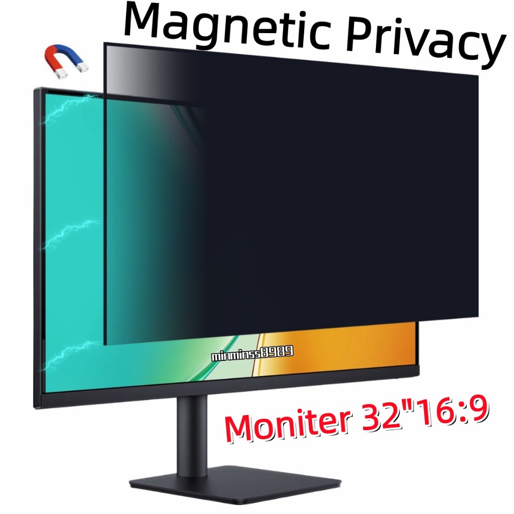 ฟิล์มแม่เหล็กกันมองเห็นคนด้านข้าง กันแสงสะท้อน กันแอบมองPRIVACY FILTER MONITOR 32"16:9ฟิล์มอเนกประสงค์