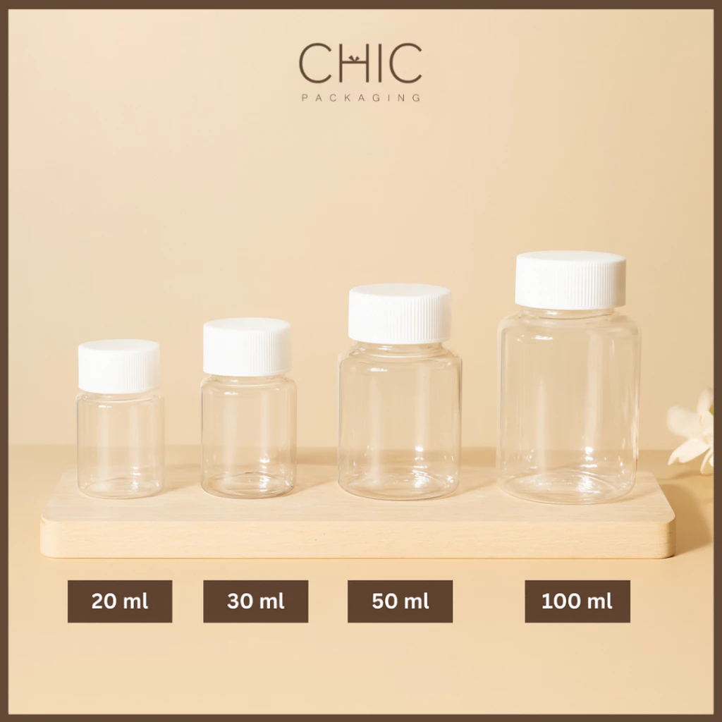 พร้อมส่ง ขวดพลาสติกpetใส ขนาด20/30/50/100ml ฝาเกรียว ขวดแบ่ง ใส่เครื่องดื่ม ใช้งานอเนกประสงค์ thumbnail 5