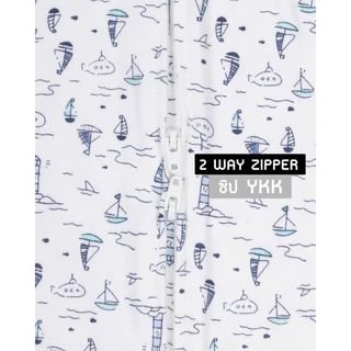 Zuper Mom (0-24 เดือน) ชุดหมีเด็กอ่อน ซิป รุ่น 2 WAY ZIPPER บอดี้สูทเด็กอ่อน ชุดเด็กแรกเกิด บอดี้สูทหุ้มเท้า no.9087