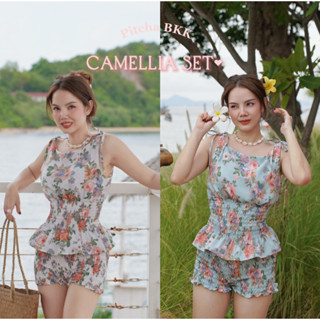 Camellia Set ชุดเดียวครบลุค! ทั้งเสื้อ+กางเกงขาสั้นเข้าชุด ล…