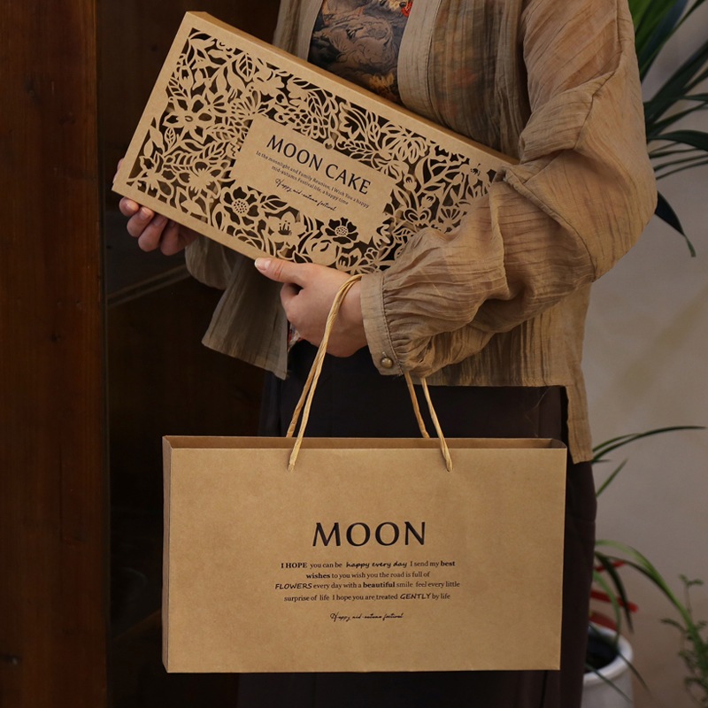 เซ็ตกล่องขนมไหว้พระจันทร์พร้อมถุงเข้าเซ็ต Moon Cake Craft Box