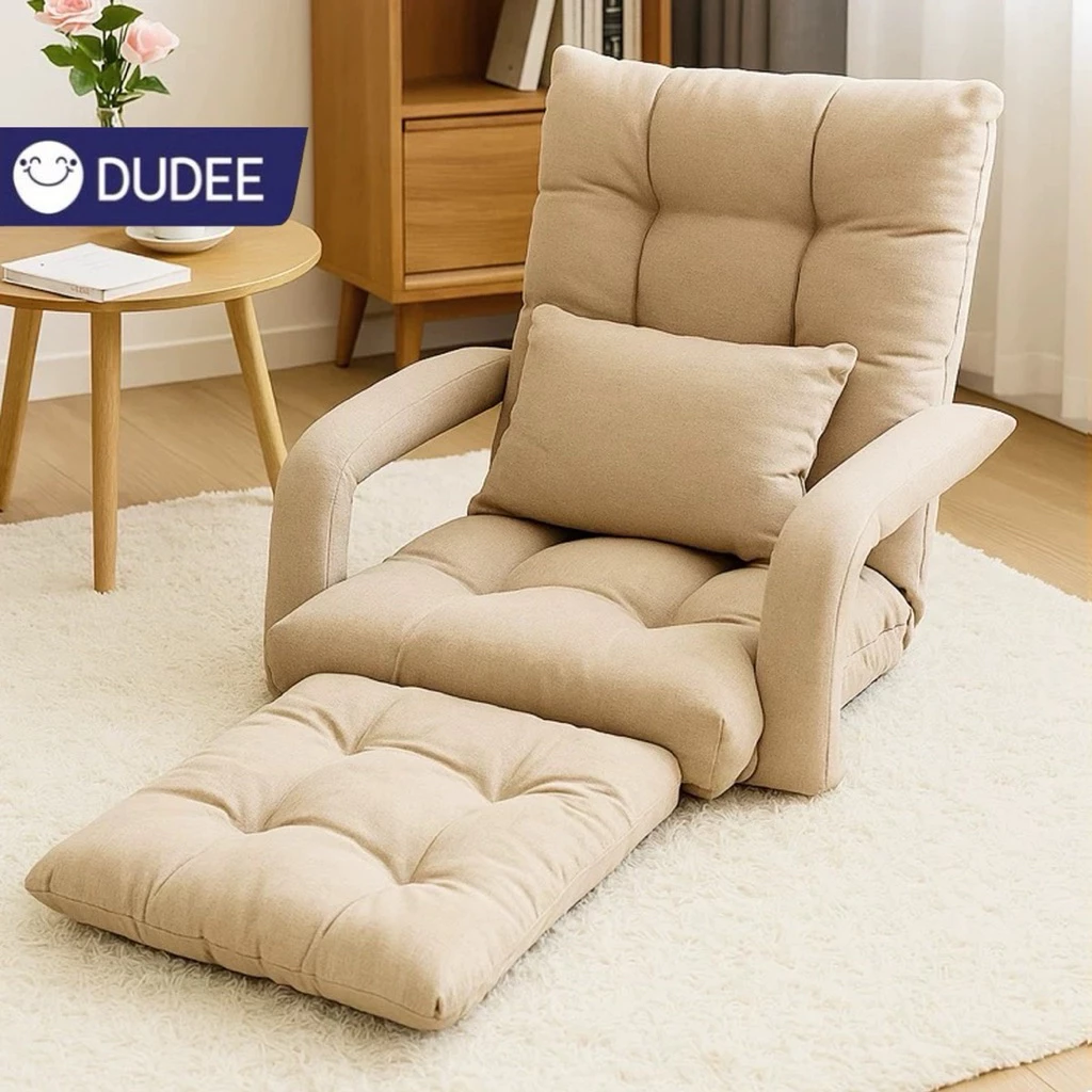 DUDEE โซฟาญี่ปุ่นเบาะหนัง ปรับเอนได้มากสุดถึง 6 ระดับไม่ต้องพิงผนัง