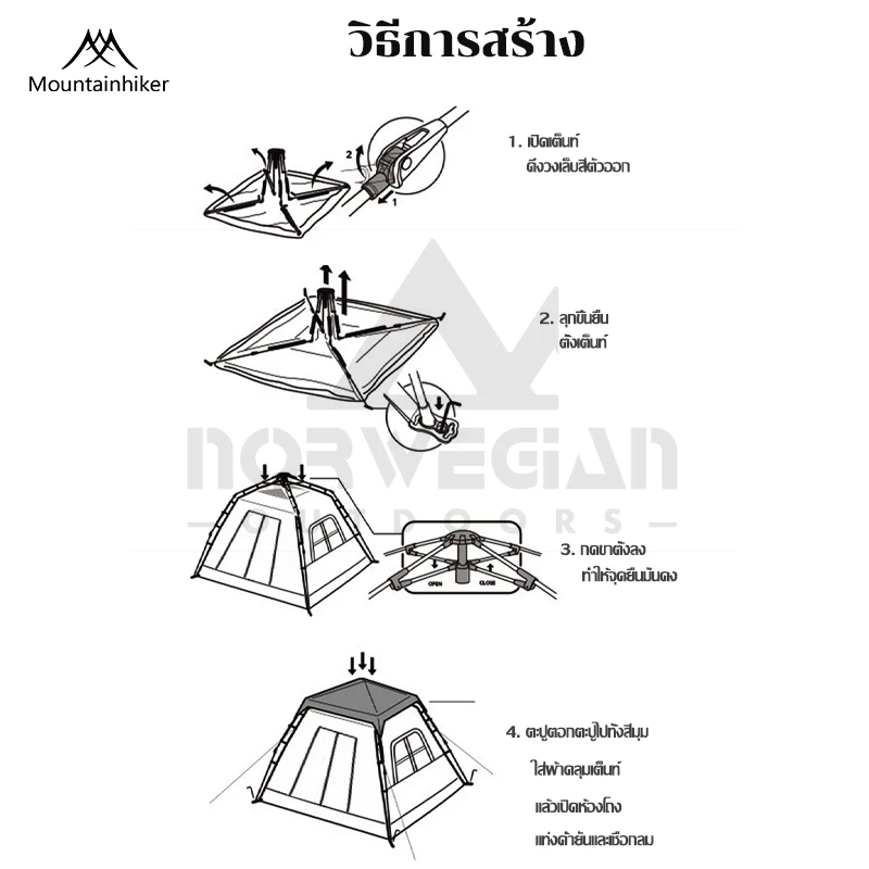 Mountainhiker เต็นท์กางอัตโนมัติ สำหรับ 3-4 คน thumbnail 9