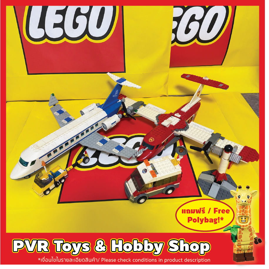 USED มือสอง LEGO® CITY 3181 3366 4209 Passenger Plane Satellite Launch Pad Fire Plane Retired เครื่อ