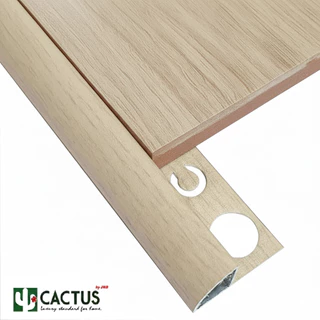 CACTUS คิ้วกระเบื้องอลูมิเนียมลายไม้แบบโค้ง ขนาด 13mm. / 10mm. ความยาว 2m. 3สี *New Products*