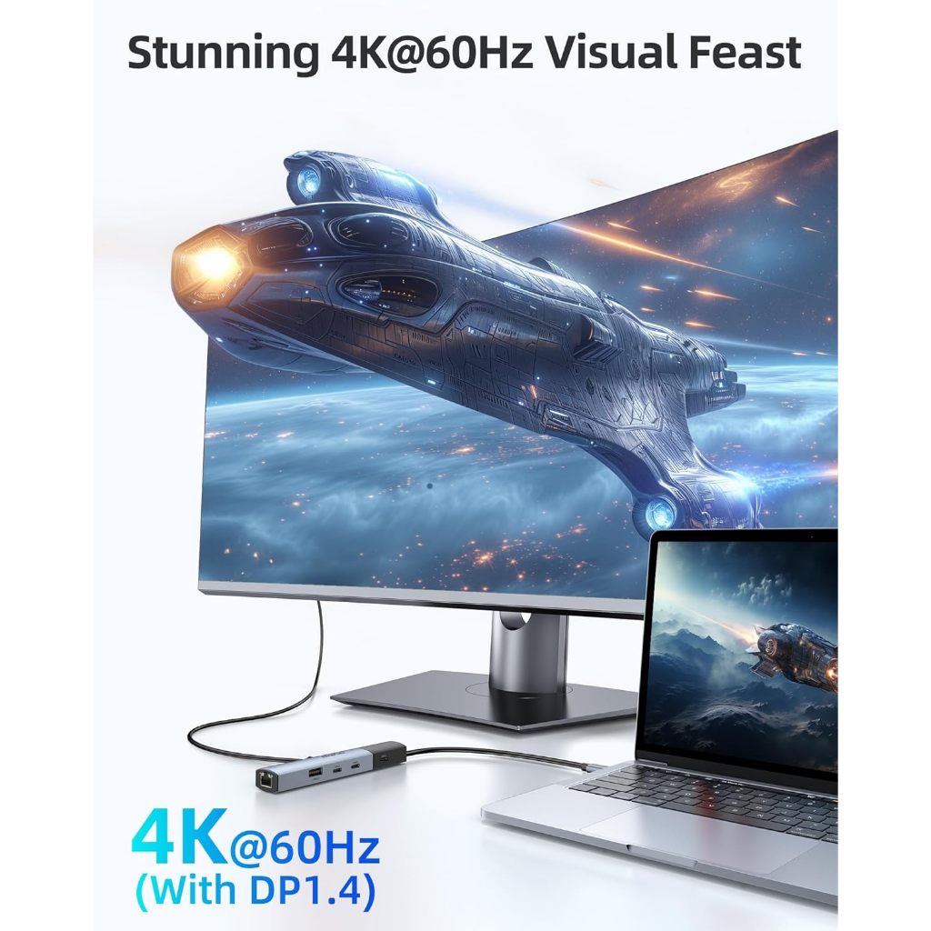 MOKiN USB-C Hub 7-in-1 รองรับ 10Gbps | HDMI 4K, USB 3.2 x2, PD 100W, SD/TF, รุ่น MOUC6001 - รูปที่ 5