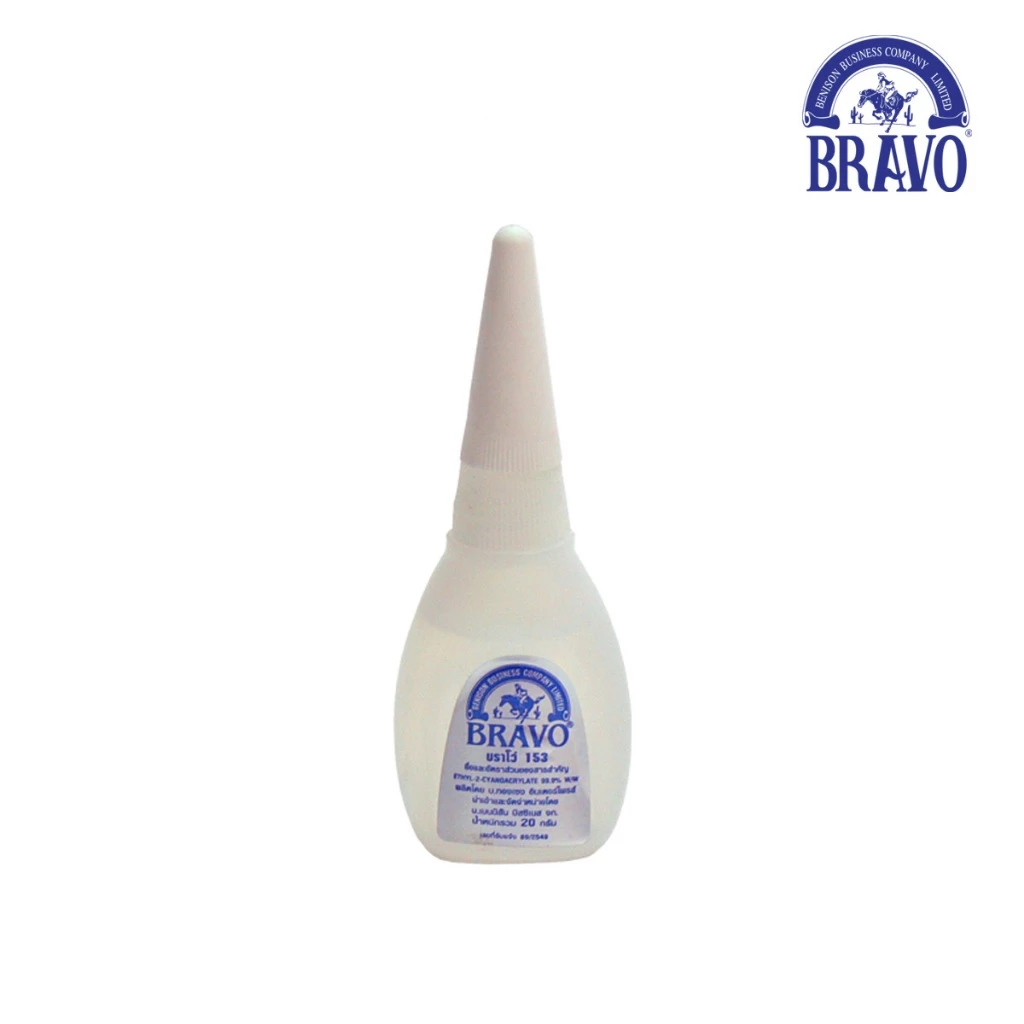 BRAVO 153 by Fixdee | กาวร้อนเกรดช่าง ติดแน่น แห้งไว 5 วินาที ใช้งานง่าย พร้อมส่ง หลอด 20 กรัม