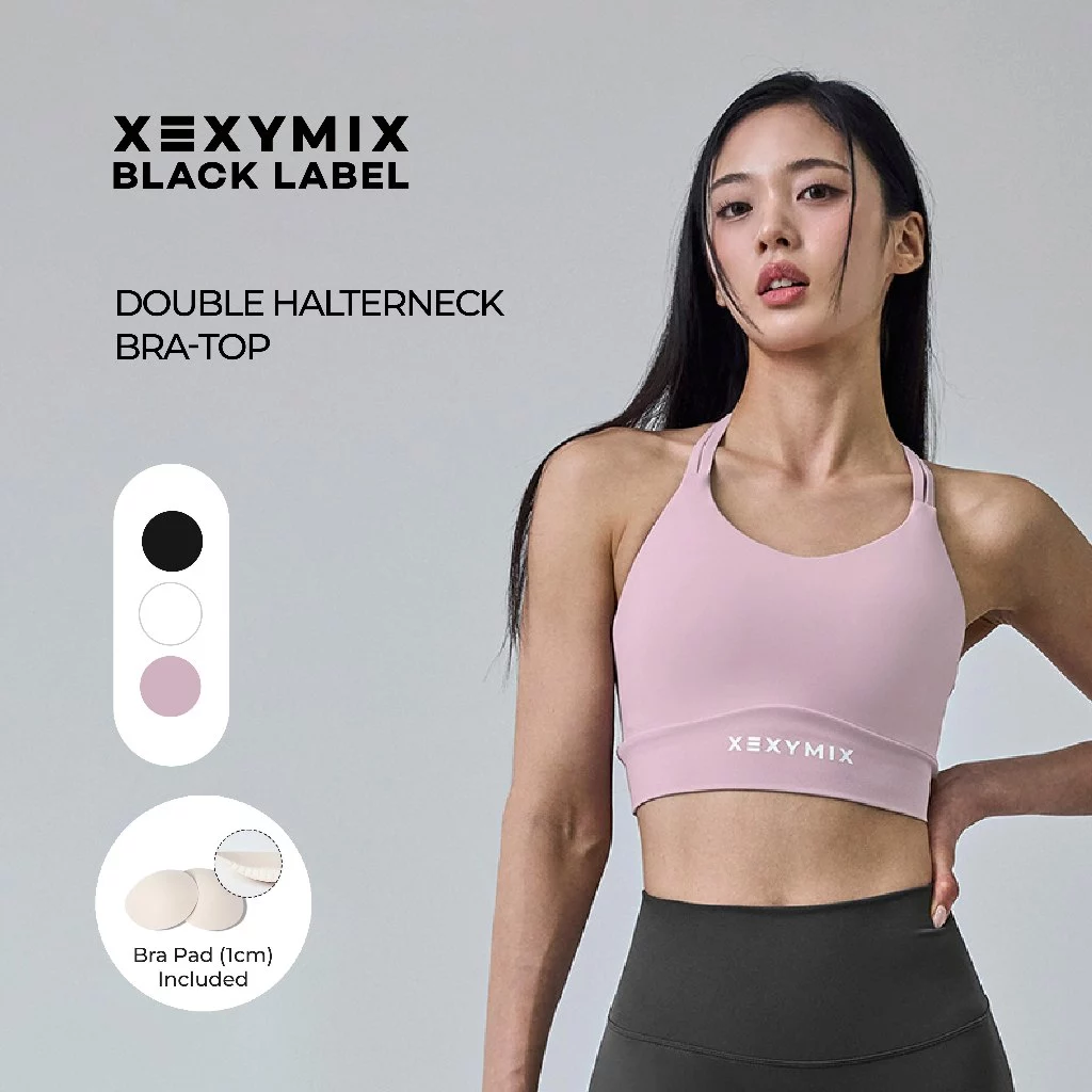 [XEXYMIX Black Label] Double Halterneck Bra-Top