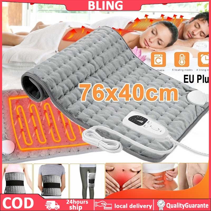 แผ่นให้ความร้อนไฟฟ้าสำหรับผ่อนคลายกล้ามเนื้อตะคริว 80*40ซม แผ่นรองทำความร้อนนุ่มพิเศษปิดอัตโนมัติแผ่นปรับอุณหภูม