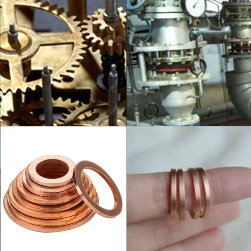 200ชิ้นทองแดงน็อตพร้อมแหวนรองและชุดสลักเกลียวแหวนแบนซีล ทำงานชุดรวมอุปกรณ์กล่อง/M8/M10/M12/M14สำหรับน้ำมัน Plug - รูปที่ 2