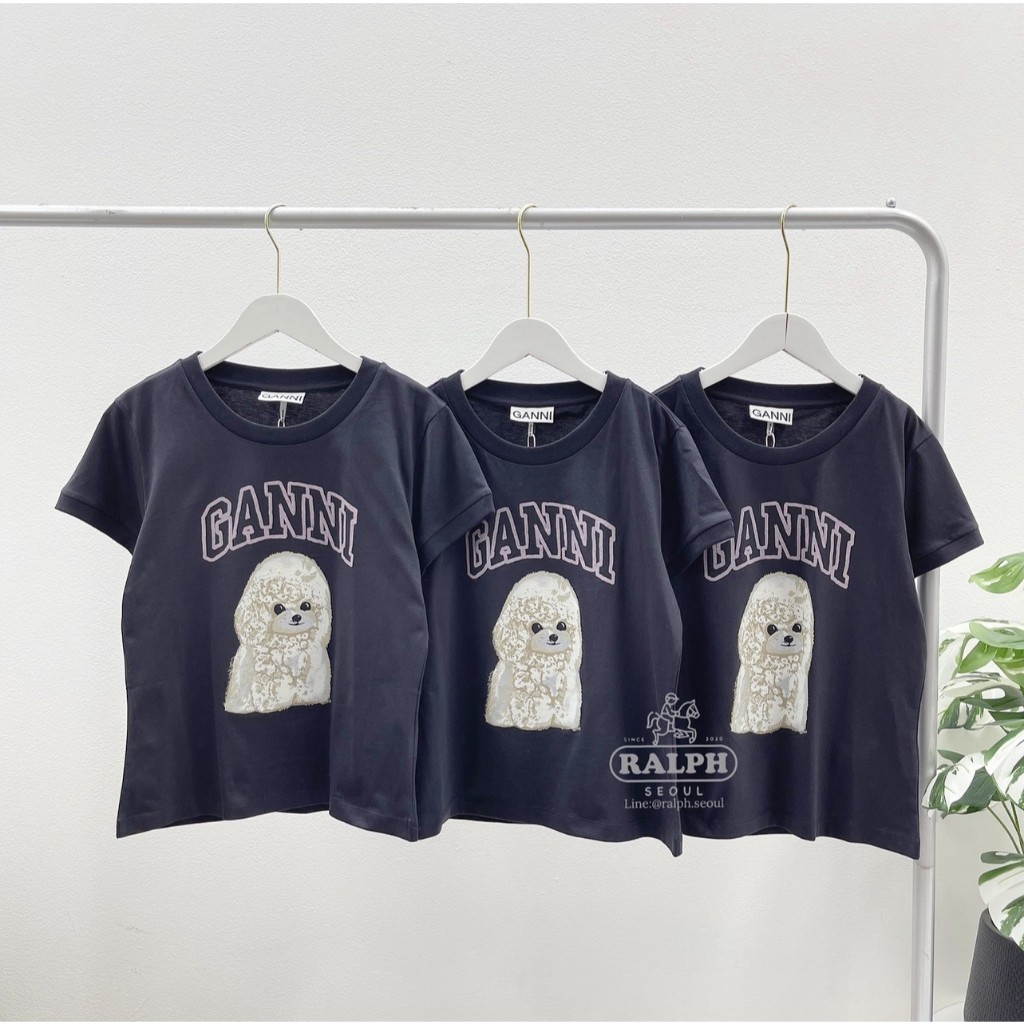 Ganni Poddle Graphic T-Shirt (Black)