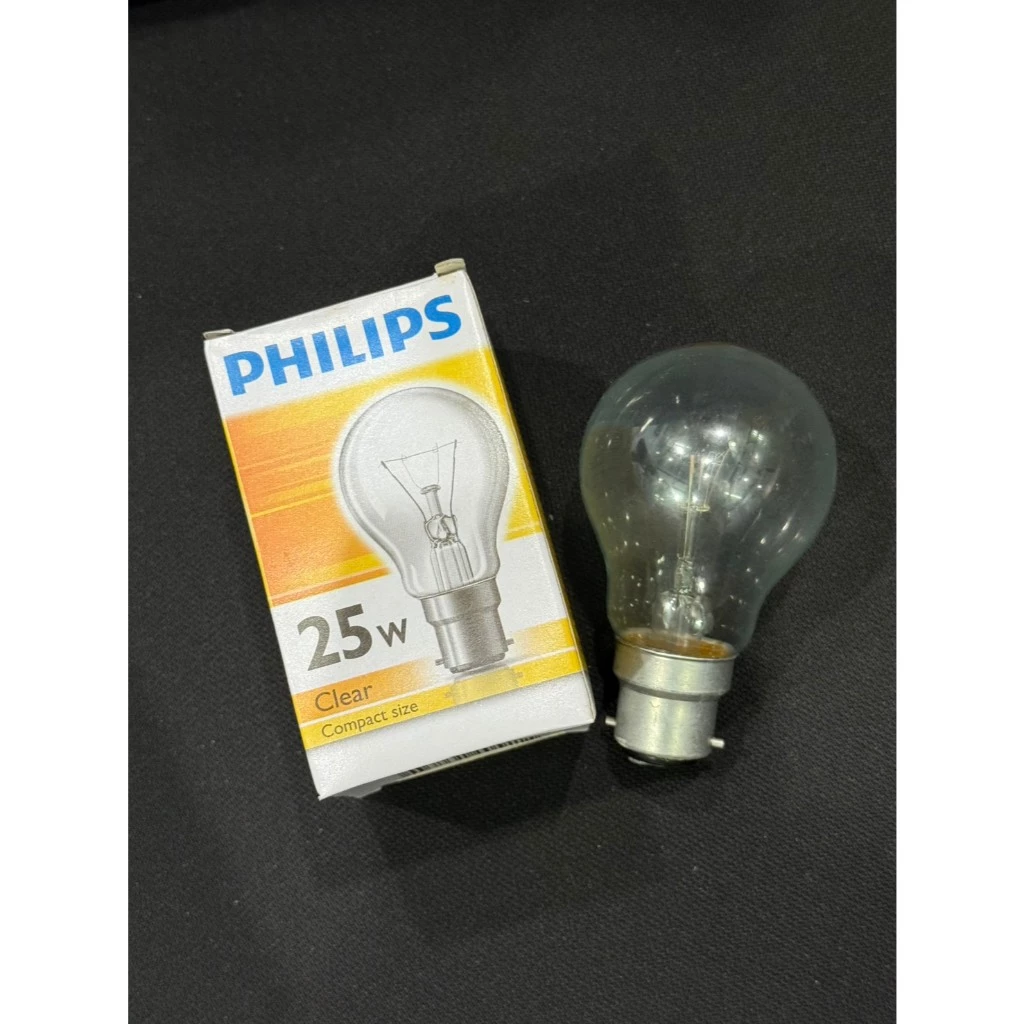 หลอดไฟ หลอดอินแคน หลอดไส้ ยี่ห้อ Philips รุ่น 25W B22 ขั้วเขี้ยว แสงสีส้ม (วอร์มไวท์) หรี่ได้ ฟิลิปส์ แท้ ราคาส่ง 45 บาท