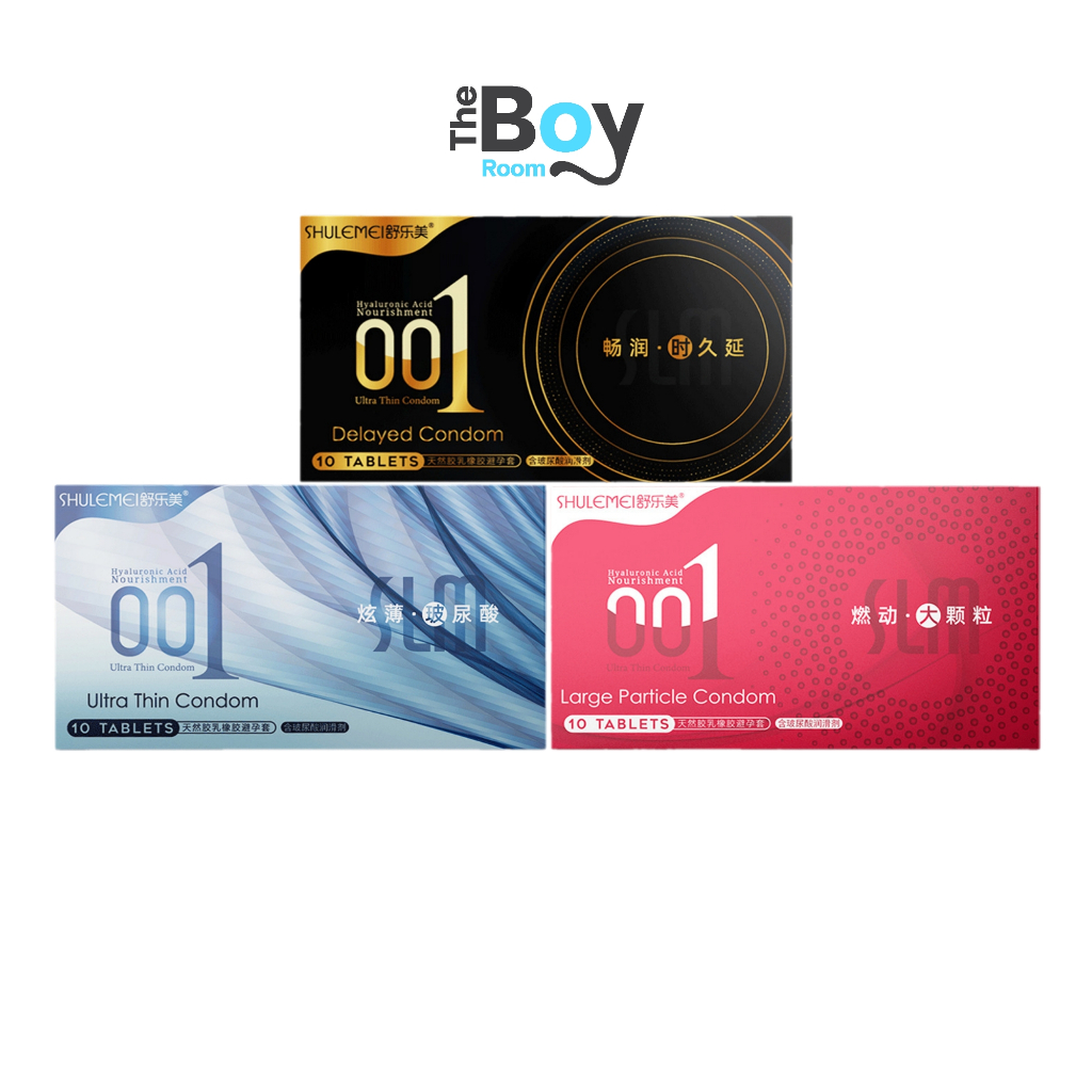 SLM ซีรี่ย์ 3 ถุงยางอนามัย ชนิดเรียบ 001 บาง ปุ่ม เพิ่มไฮยาลูรอน ไซส์ 52 ±2 มม.